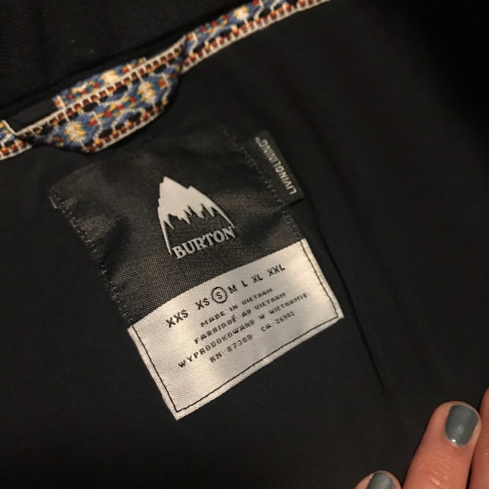 SOLD Burton Gloria TALL True Black Snowboard Pants sz S - Picture 6 of 8